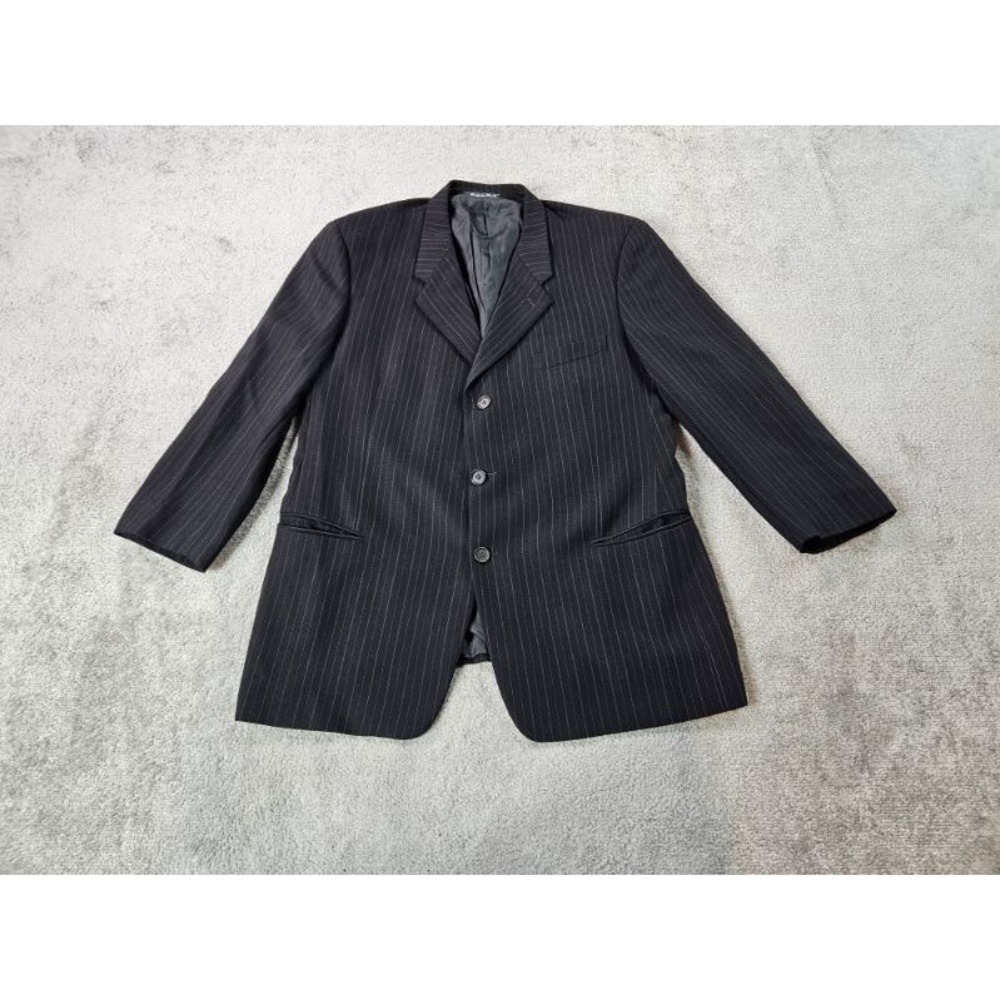 Giorgio Armani Suit Jacket 44 R Black Wool Designer Italy Designer Collezioni